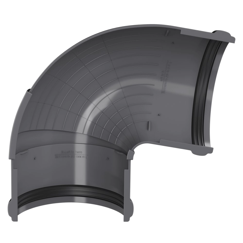 Угол желоба 125 мм 90°-150° графит RAL 7024 ТЕХНОНИКОЛЬ