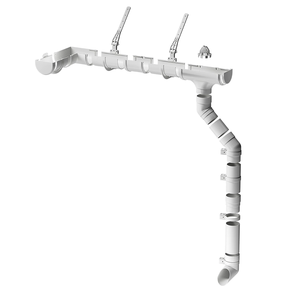 Желоб водосточный 120 мм пломбир RAL 9003 3 м Дёке PREMIUM