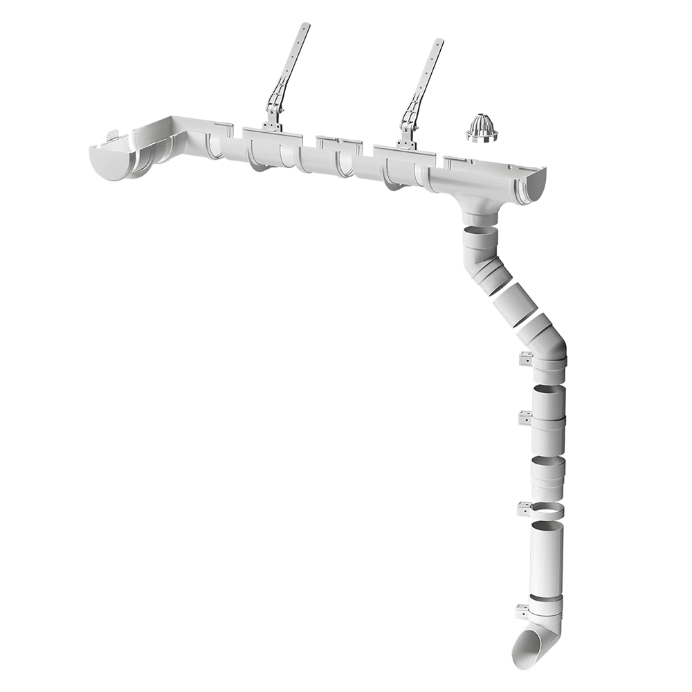 Муфта водосточной трубы 85 мм пломбир RAL 9003 Дёке PREMIUM