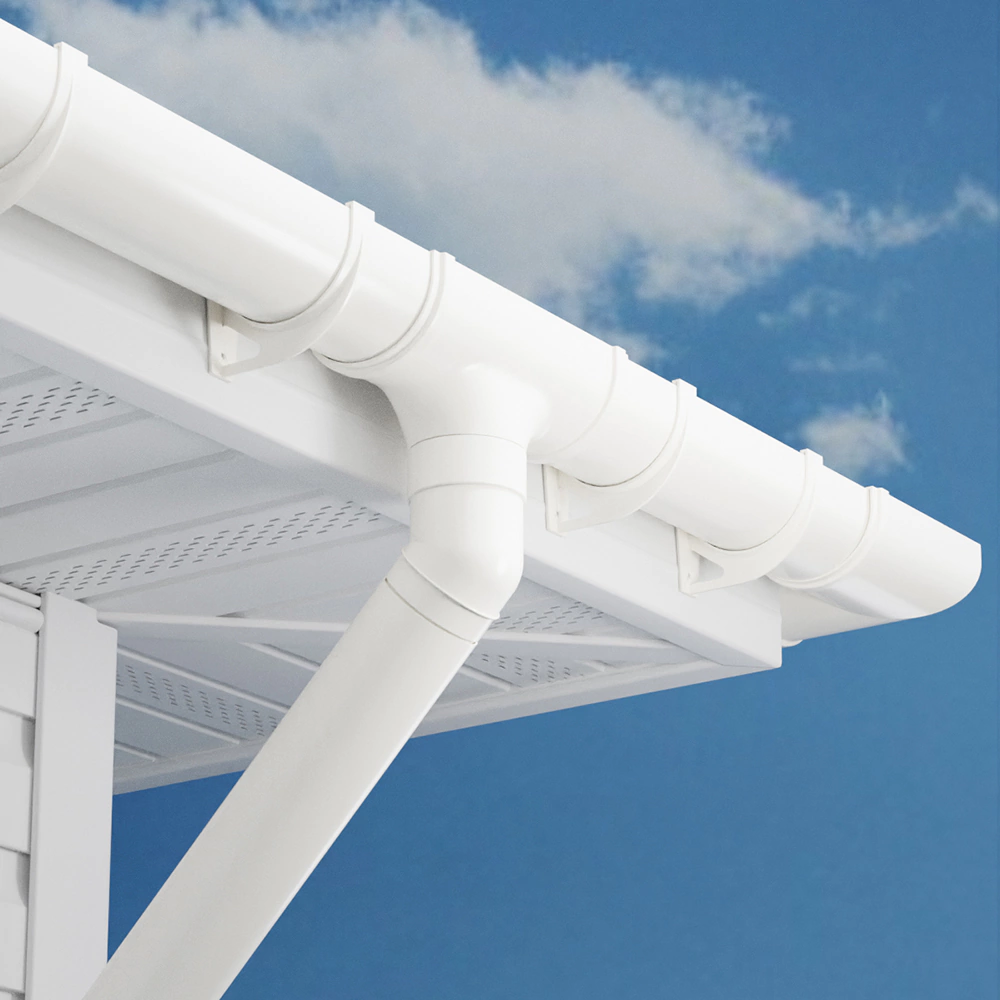 Угол желоба 120 мм 135° пломбир RAL 9003 Дёке PREMIUM