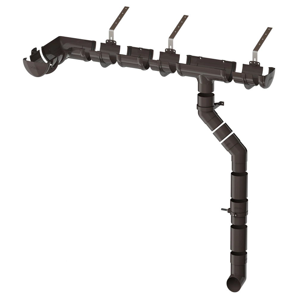 Муфта водосточной трубы ТЕХНОНИКОЛЬ 82 мм темно-коричневая RAL 8019