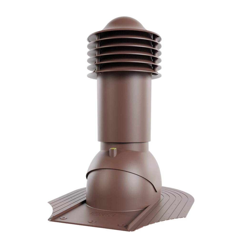 Комплект вентвыхода для битумной черепицы изолированный 110мм коричневый RAL 8017 Viotto