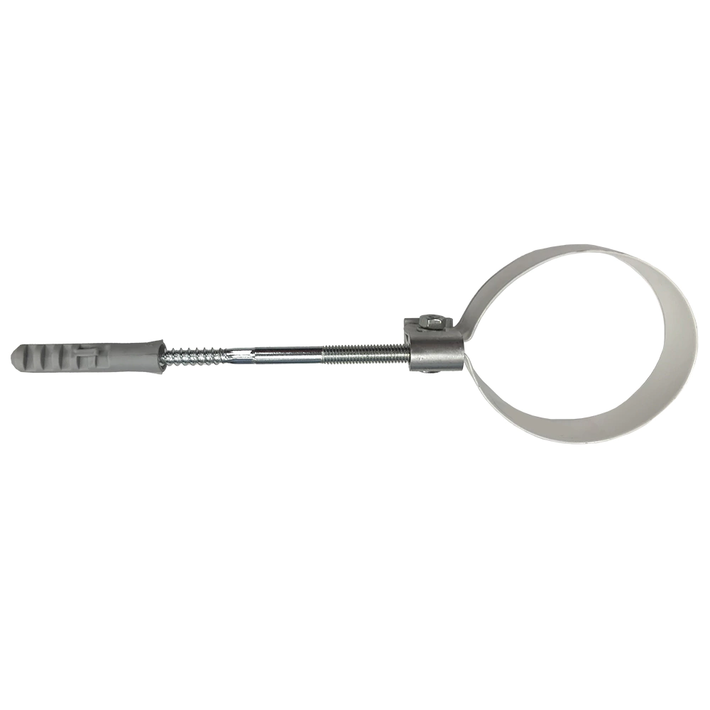 Хомут водосточной трубы ТЕХНОНИКОЛЬ 82 мм крепление 140 мм металл белый RAL 9003