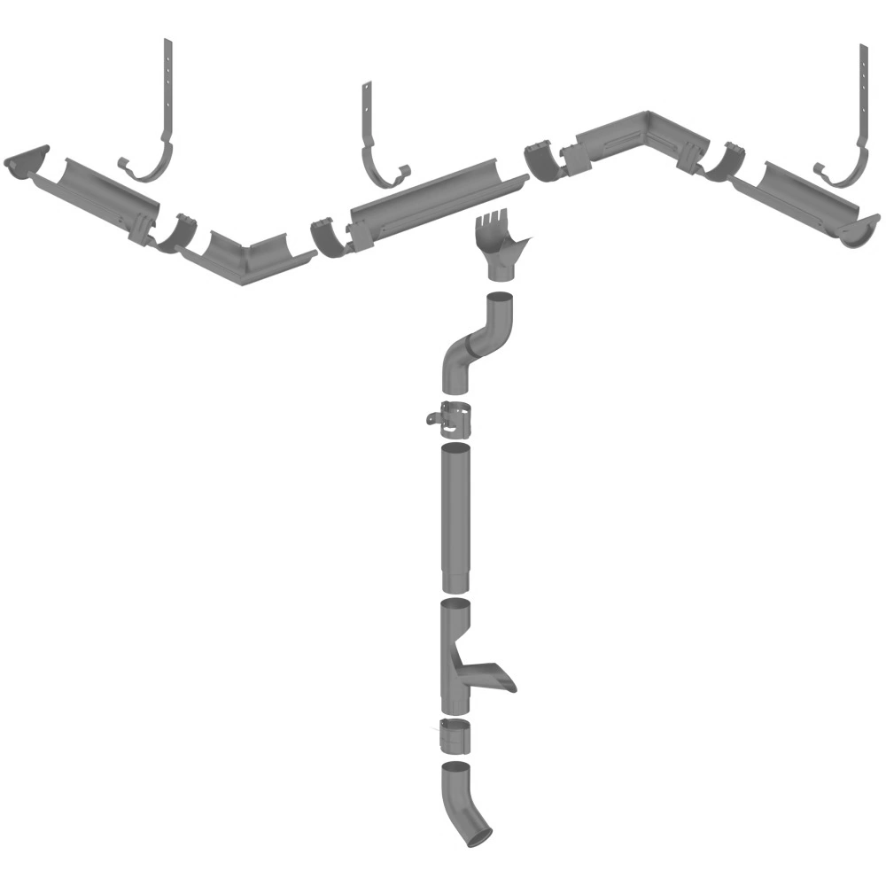 Угол желоба внешний 90° Vegastok 125 мм белый RAL 9003