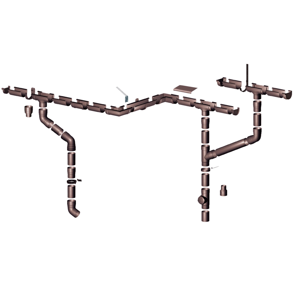 Воронка водосточная Gamrat 75/63 мм белая RAL 9010