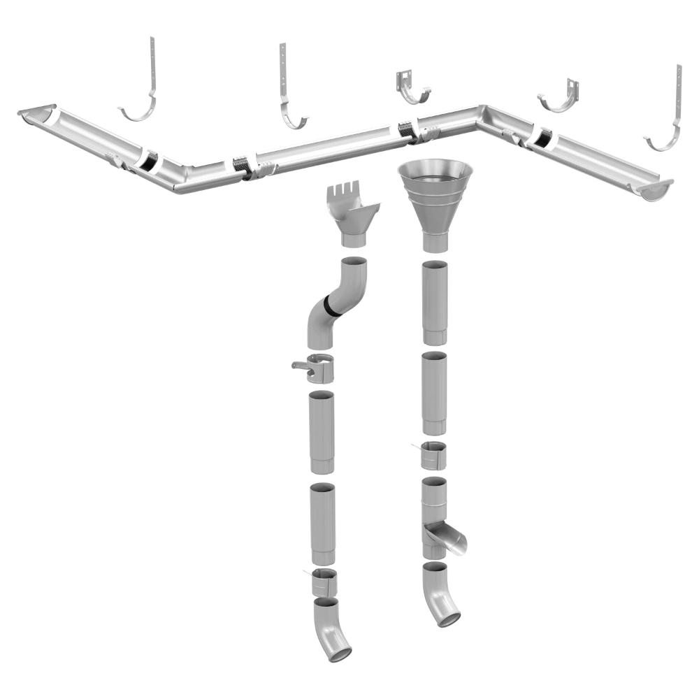 Труба водосточная VEGALux 90 мм оцинковка 275 г/м2 коричневая RAL 8017 1 м