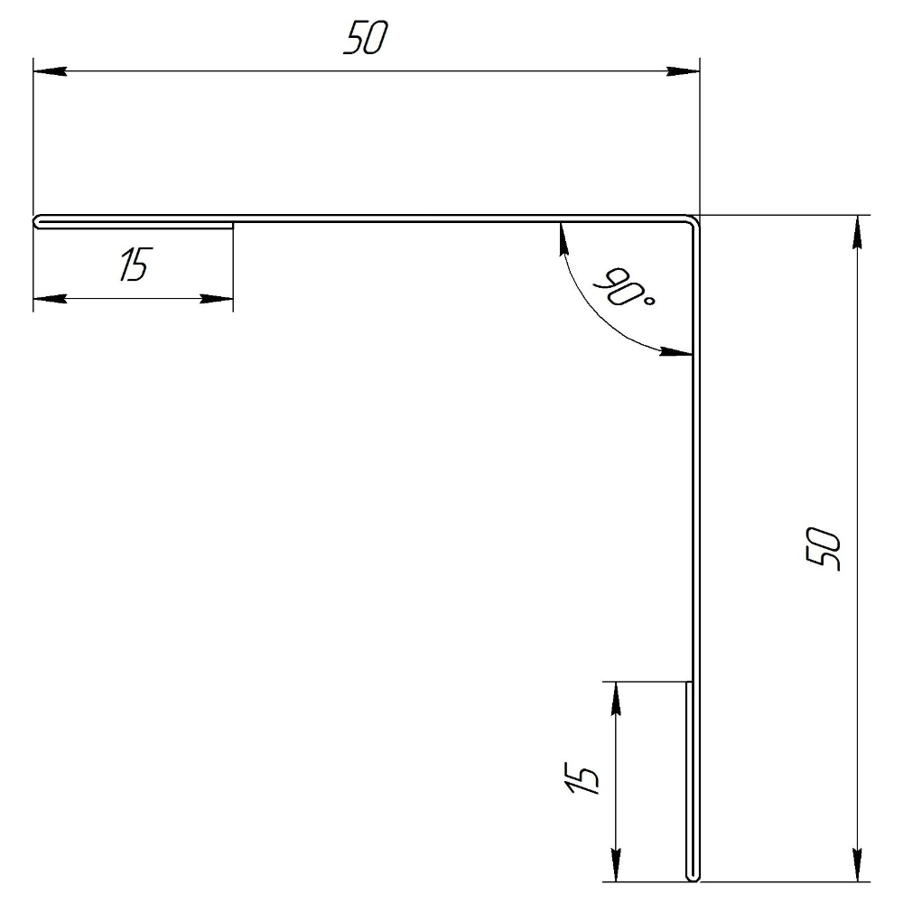 Уголок внешний ТЕХНОНИКОЛЬ HAUBERK 1250x50x50 мм Серо-бежевый