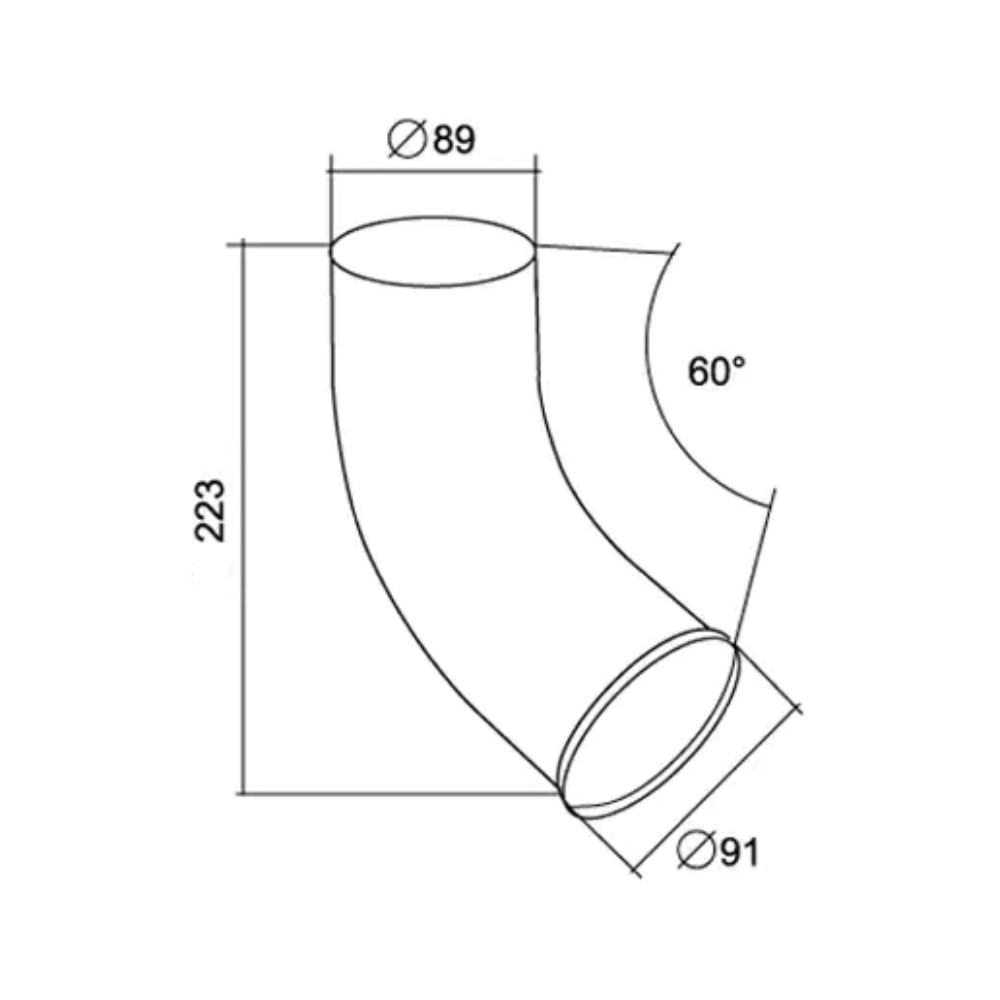Колено сливное Grand Line 90 мм коричневое RAL 8017