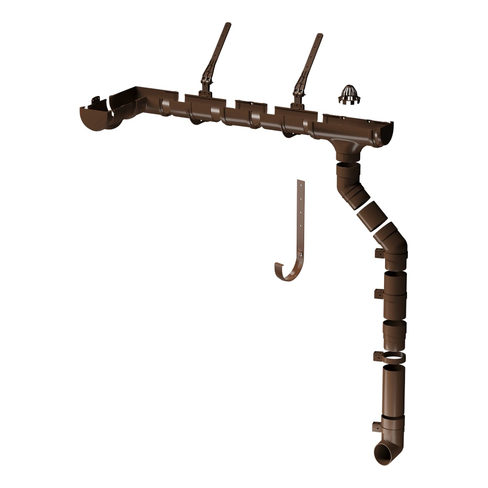 Муфта водосточной трубы 85 мм коричневая RAL 8017 Дёке PREMIUM