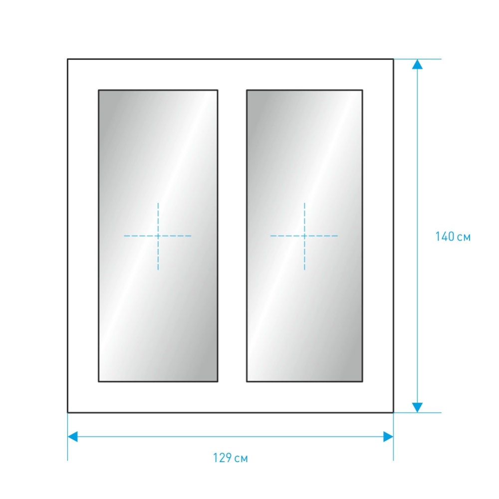 Пластиковое окно PLAFEN 1290х1400 мм