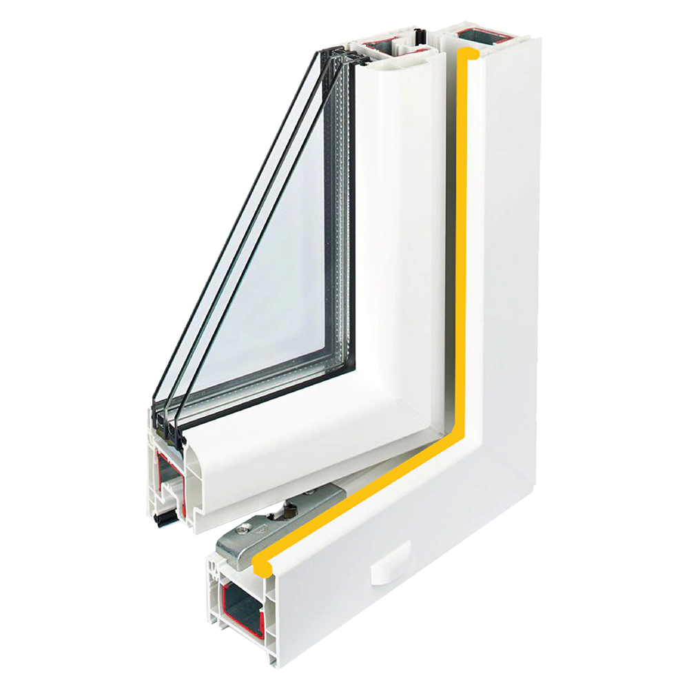 Уплотнитель для пластиковых окон и дверей Plafen 6 м чёрный