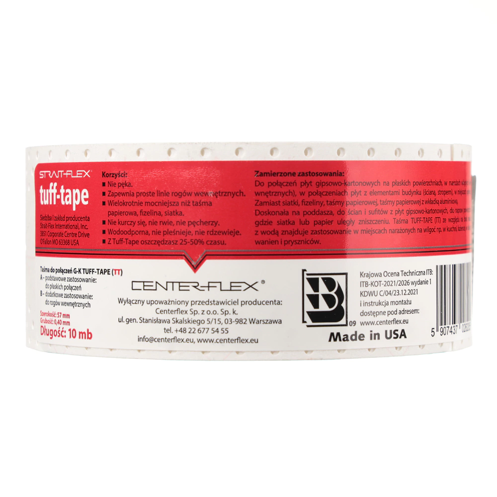 Лента для стыков и внутренних углов Strait-Flex Tuff-Tape 57 мм x 10 м