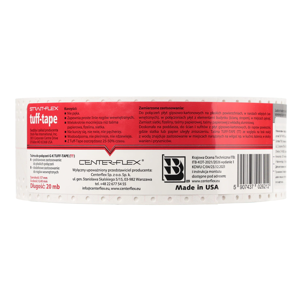 Лента для стыков и внутренних углов Strait-Flex Tuff-Tape 57 мм x 20 м