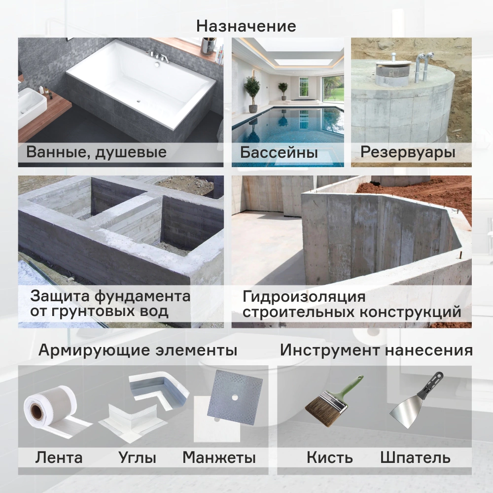 Гидроизоляция цементная LITOKOL HIDROCEM W10 20 кг