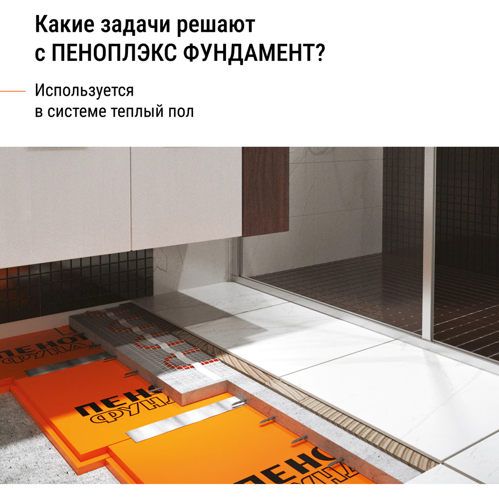Экструдированный пенополистирол 50 мм 1185x585 мм ФУНДАМЕНТ ПЕНОПЛЭКС