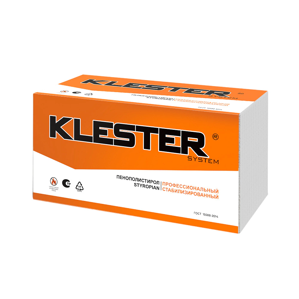 Пенополистирол ППС-13Ф KLESTER 50 мм 1000x500 мм