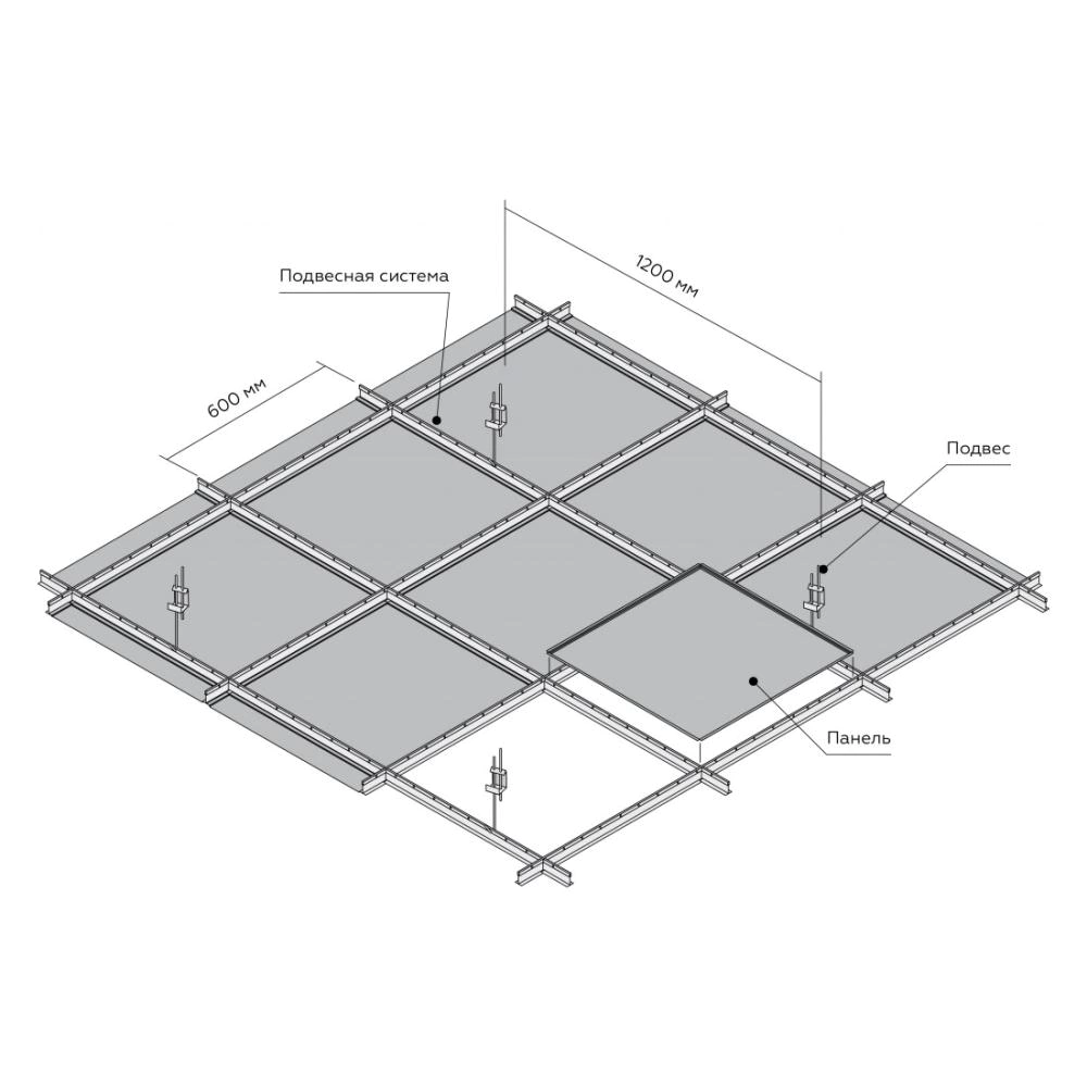 Потолочная плита Armstrong Oasis 90RH Board 600x600x12 мм 7,2 м2