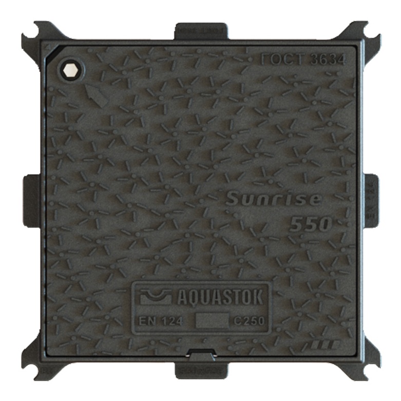 AQUASTOK Люк чугунный 550x550 мм C250 AQUASTOK Sunrise 550