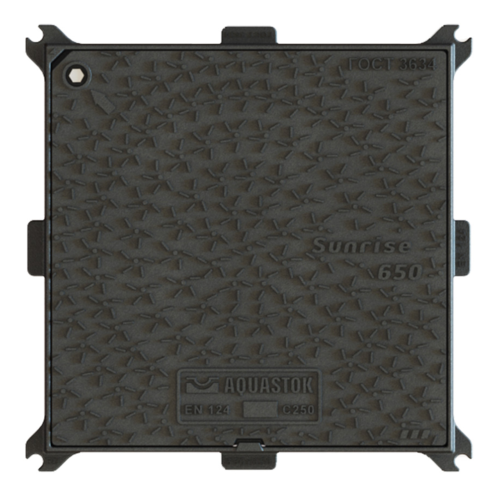 AQUASTOK Люк чугунный 650x650 мм C250 AQUASTOK Sunrise 650