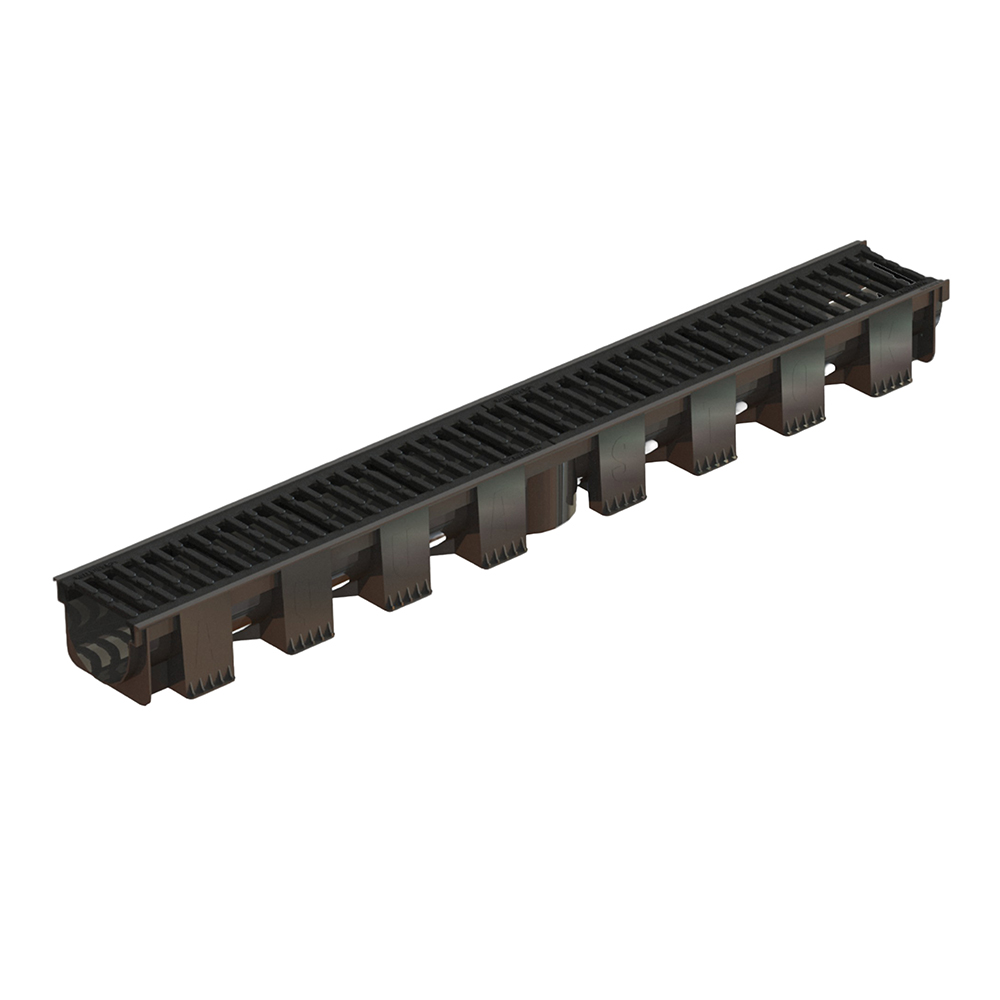 AQUASTOK Лоток водоотводный DN90 90 мм с чугунной решеткой AQUA-TOP Series X AQUASTOK