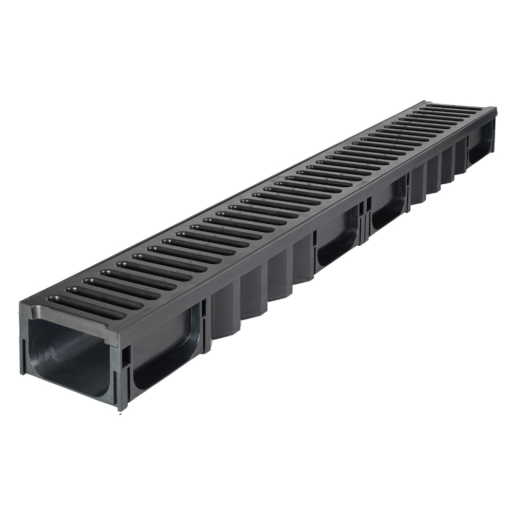 Europartner Лоток водоотводный Europartner Light DN100 80 мм пластиковая решетка 1 м