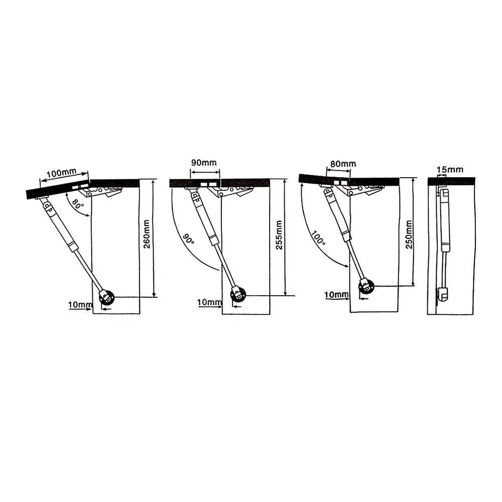 Газовый лифт нагрузка 8 кг серый