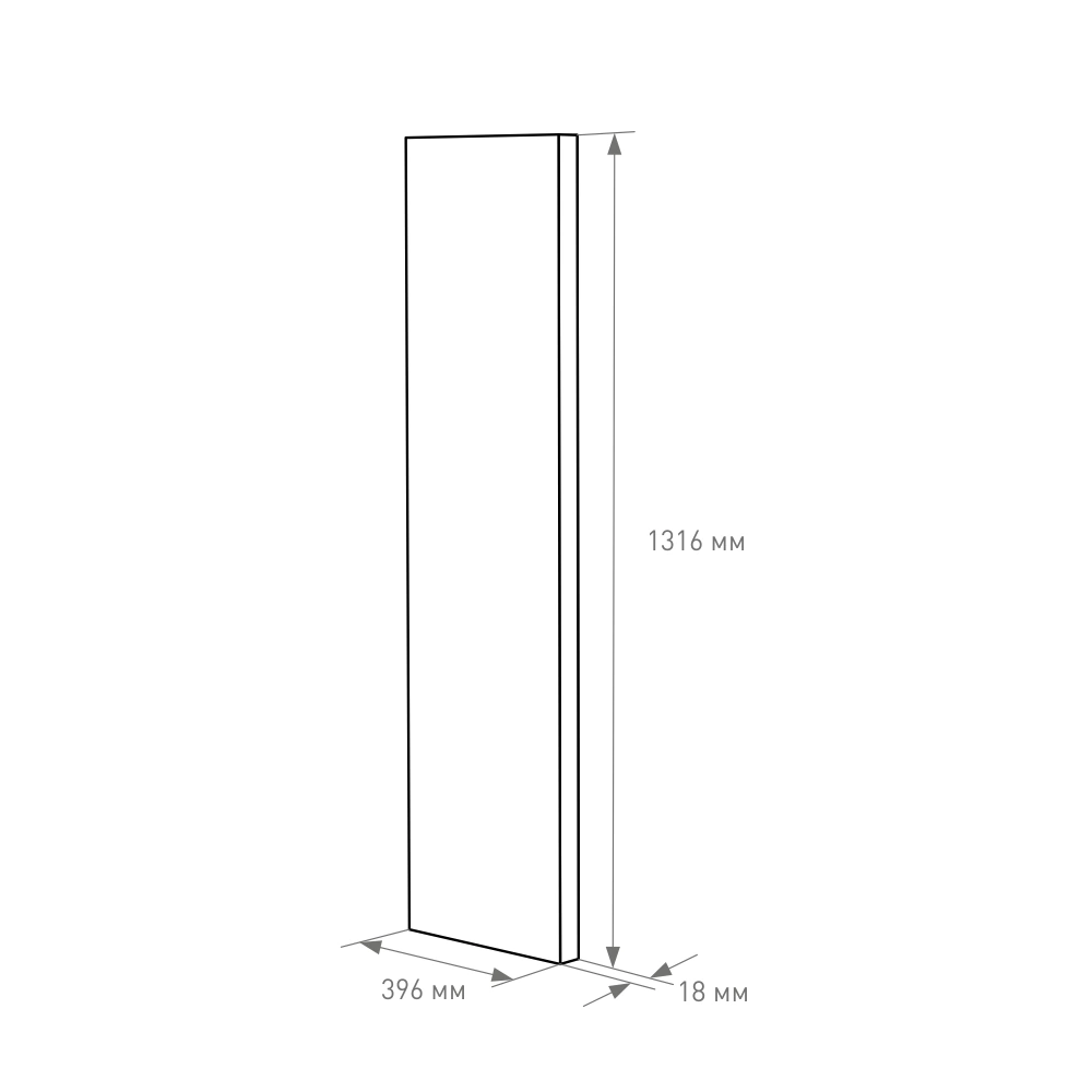 Фасад 1316х396 мм Дуб крафт белый