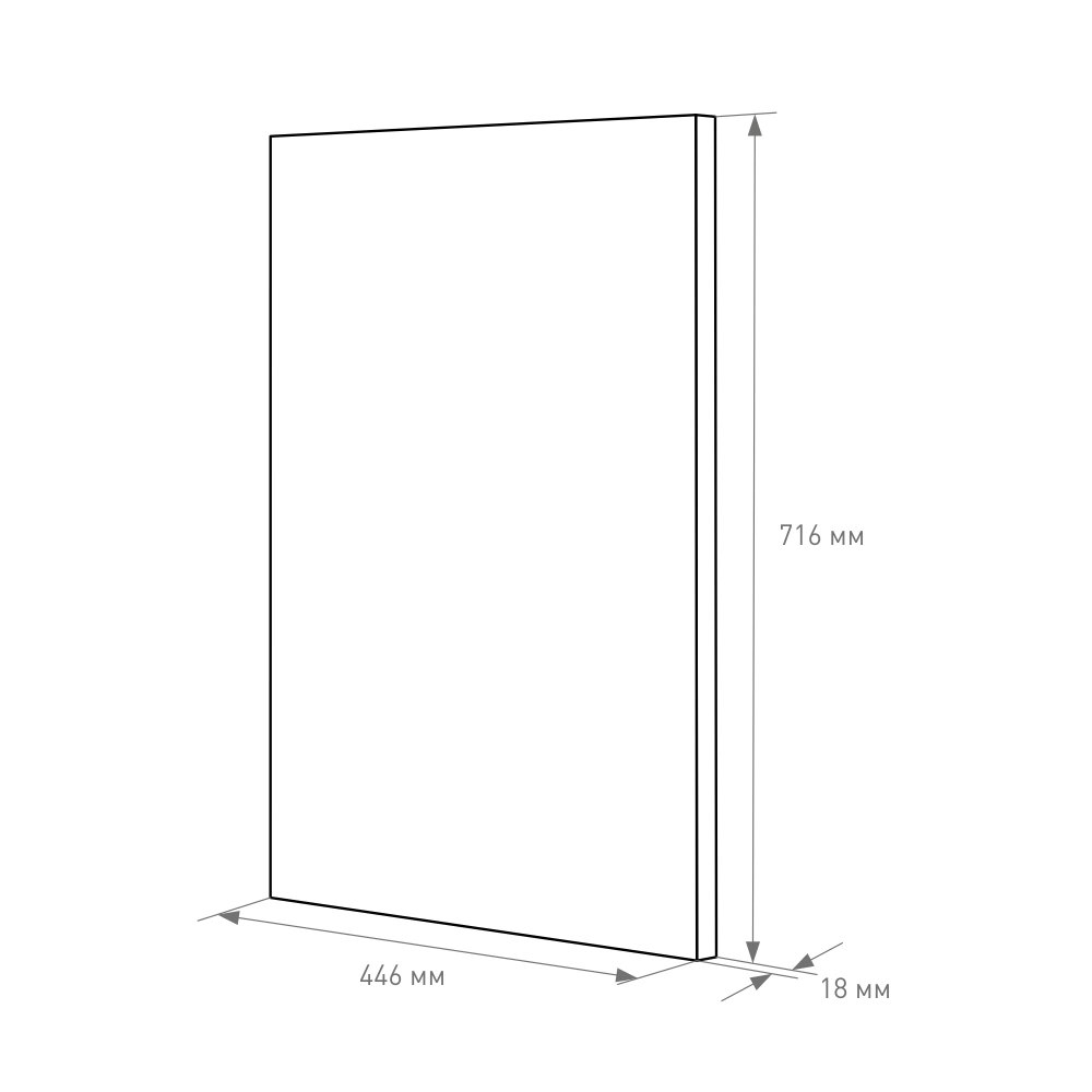 Фасад 716х446 мм Дуб крафт белый