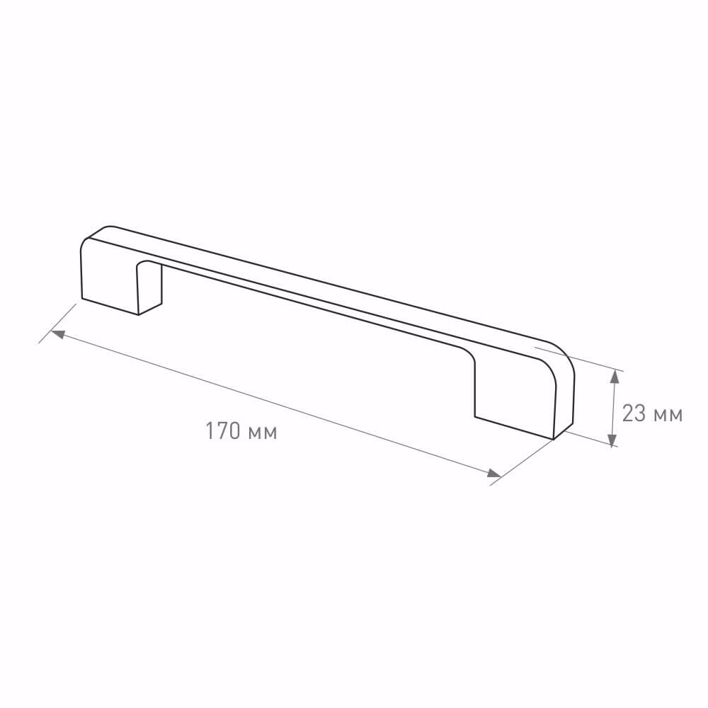 Ручка-скоба мебельная L4.009 C=160 мм черная