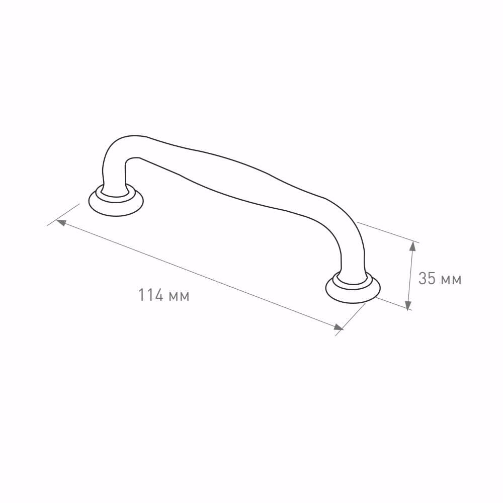 Ручка-скоба мебельная L4.016 C=96 мм черная