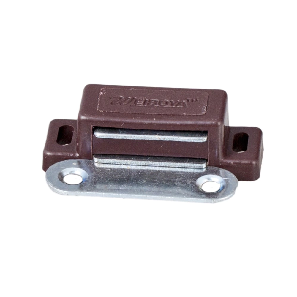 Защелка магнитная 46х15 мм 2 шт коричневая