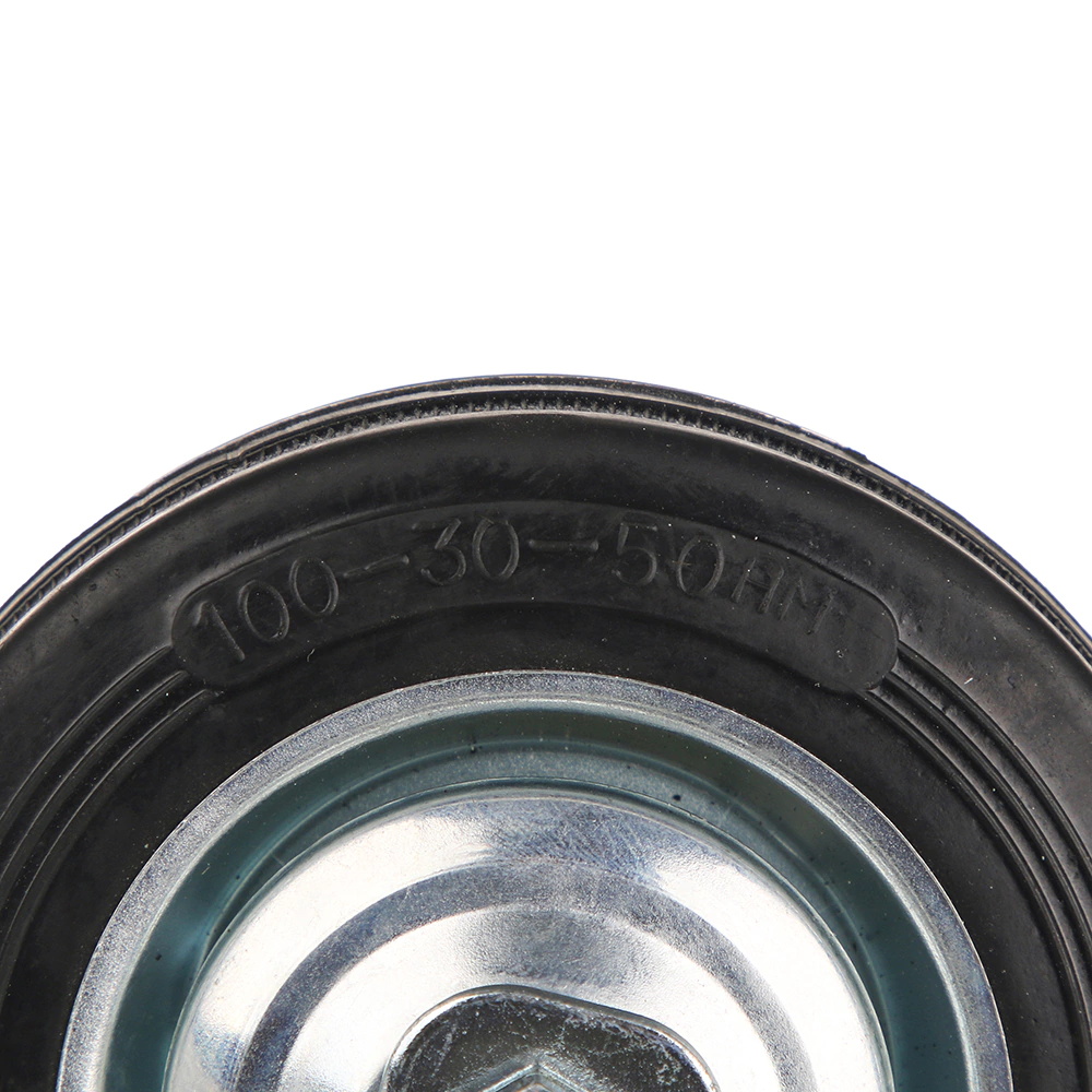 Колесо промышленное поворотное d100 мм на площадке с тормозом