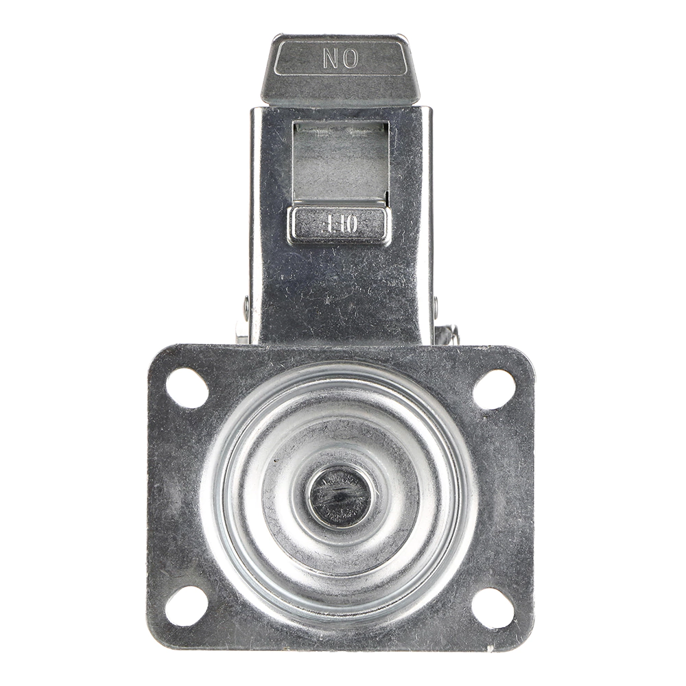 Колесо промышленное поворотное d200 мм на площадке с тормозом