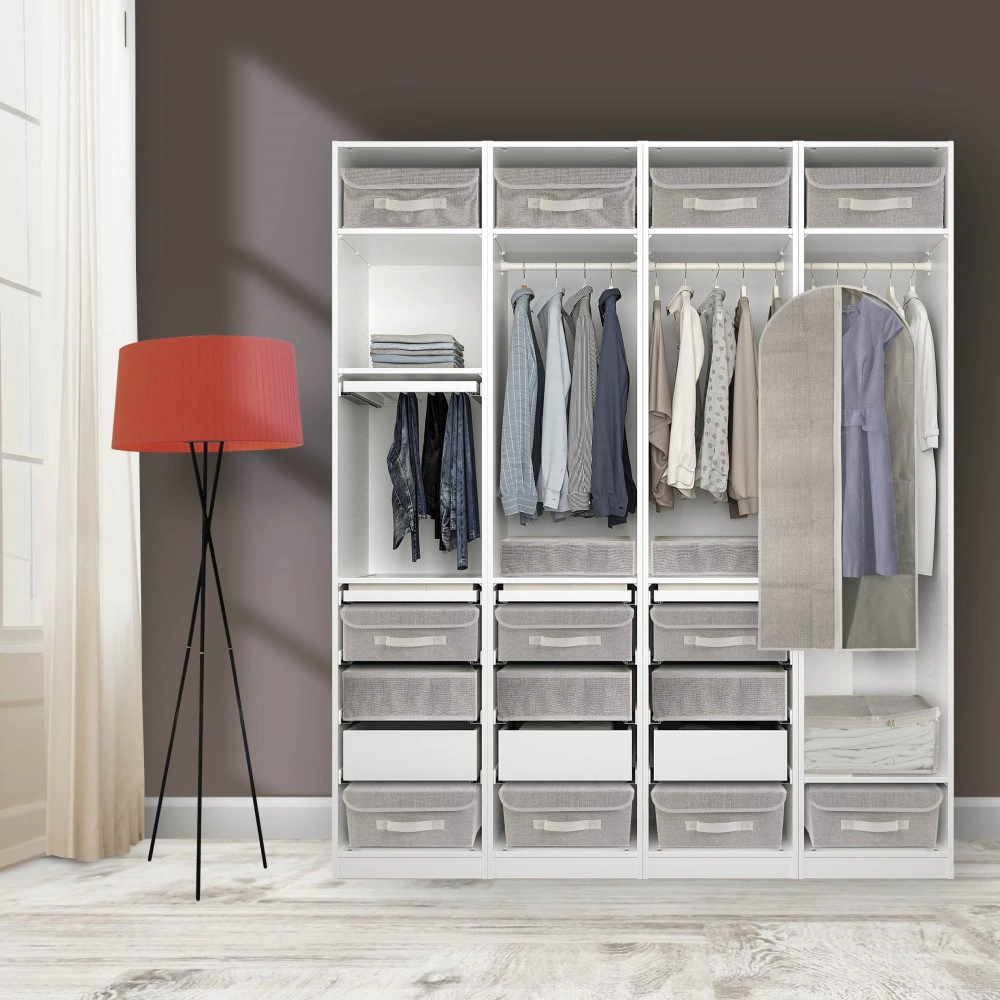 Короб для хранения 30х30х30 см Лён серый