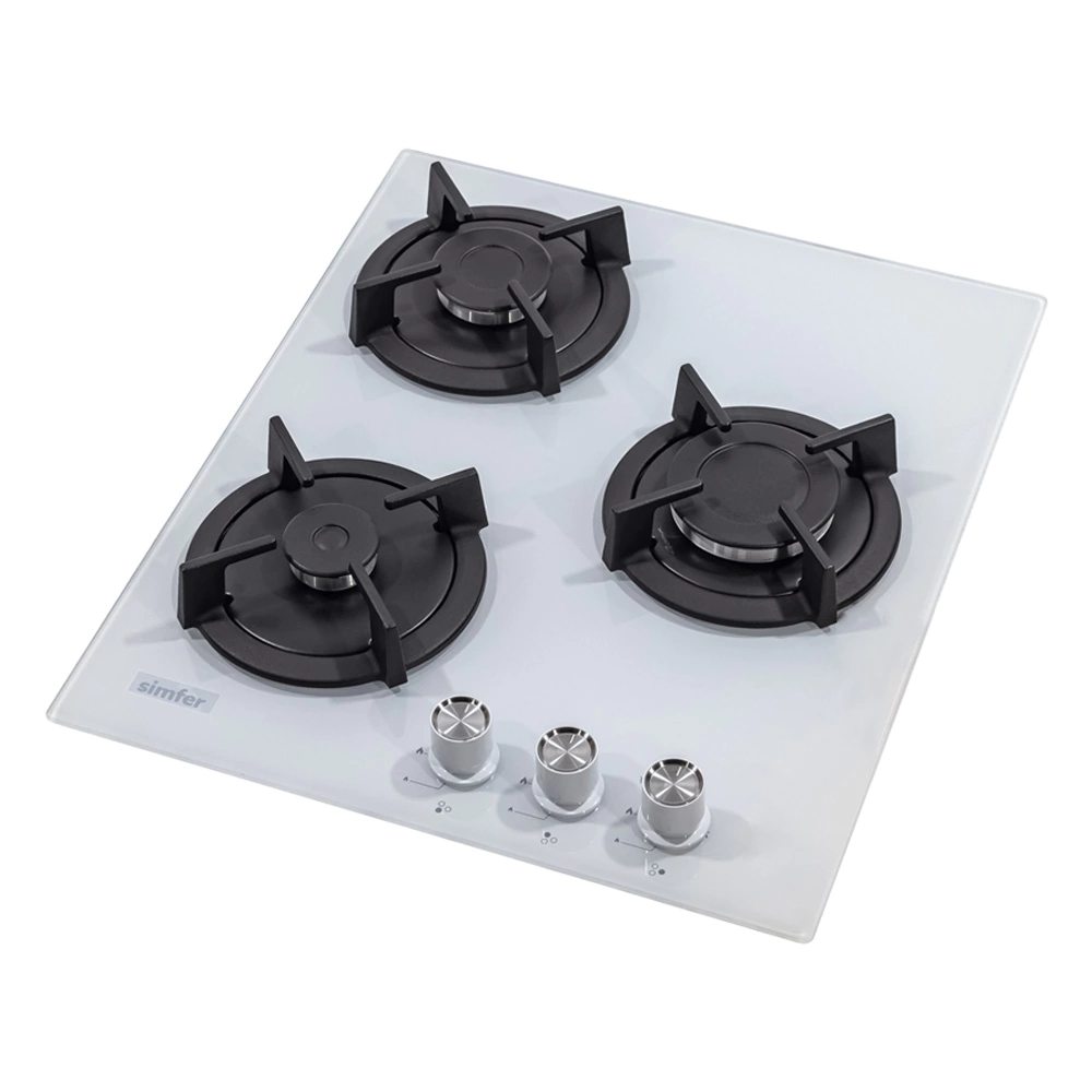 Газовая варочная панель Simfer H45N30W416 белая 45 см