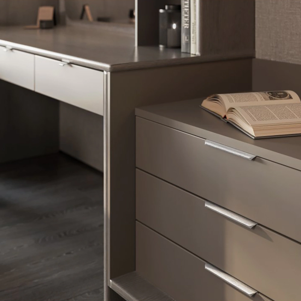 Ручка торцевая мебельная GTV GT HEXA C= 96 мм L=150 мм шлифованная сталь