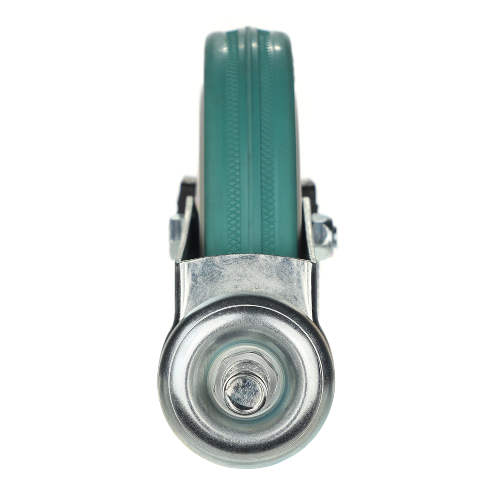 Колесо d125 мм поворотное резьба M12x30 бирюзовое DORN