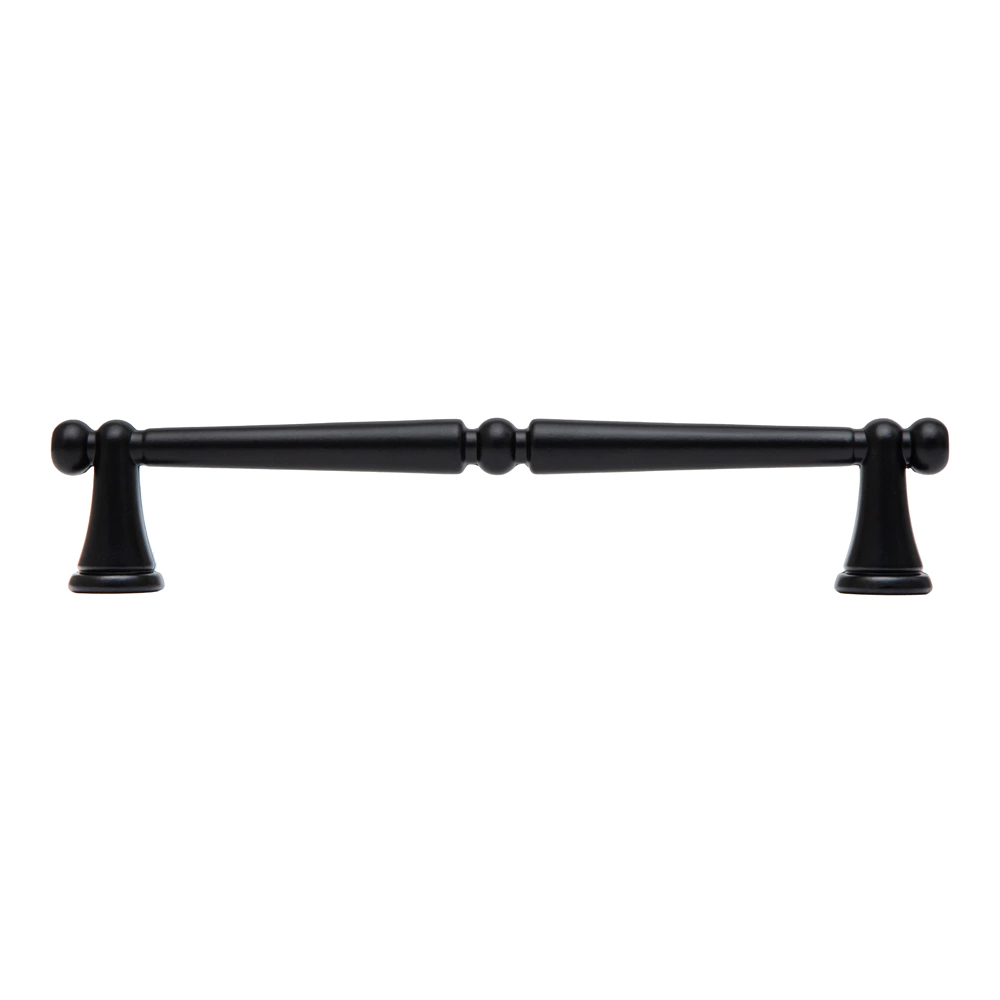 Ручка-скоба мебельная 0075 С=160 мм матовый черный