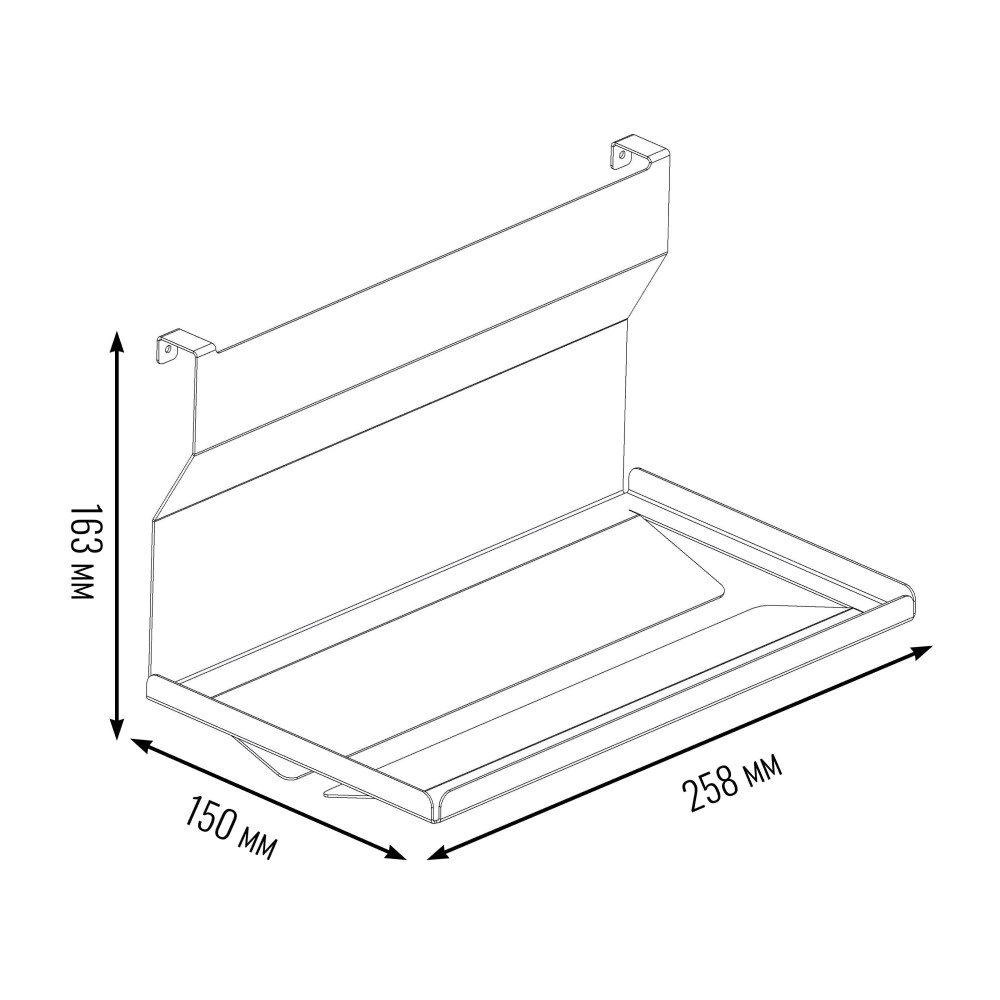 Полка-держатель для бумажных полотенец черный муар