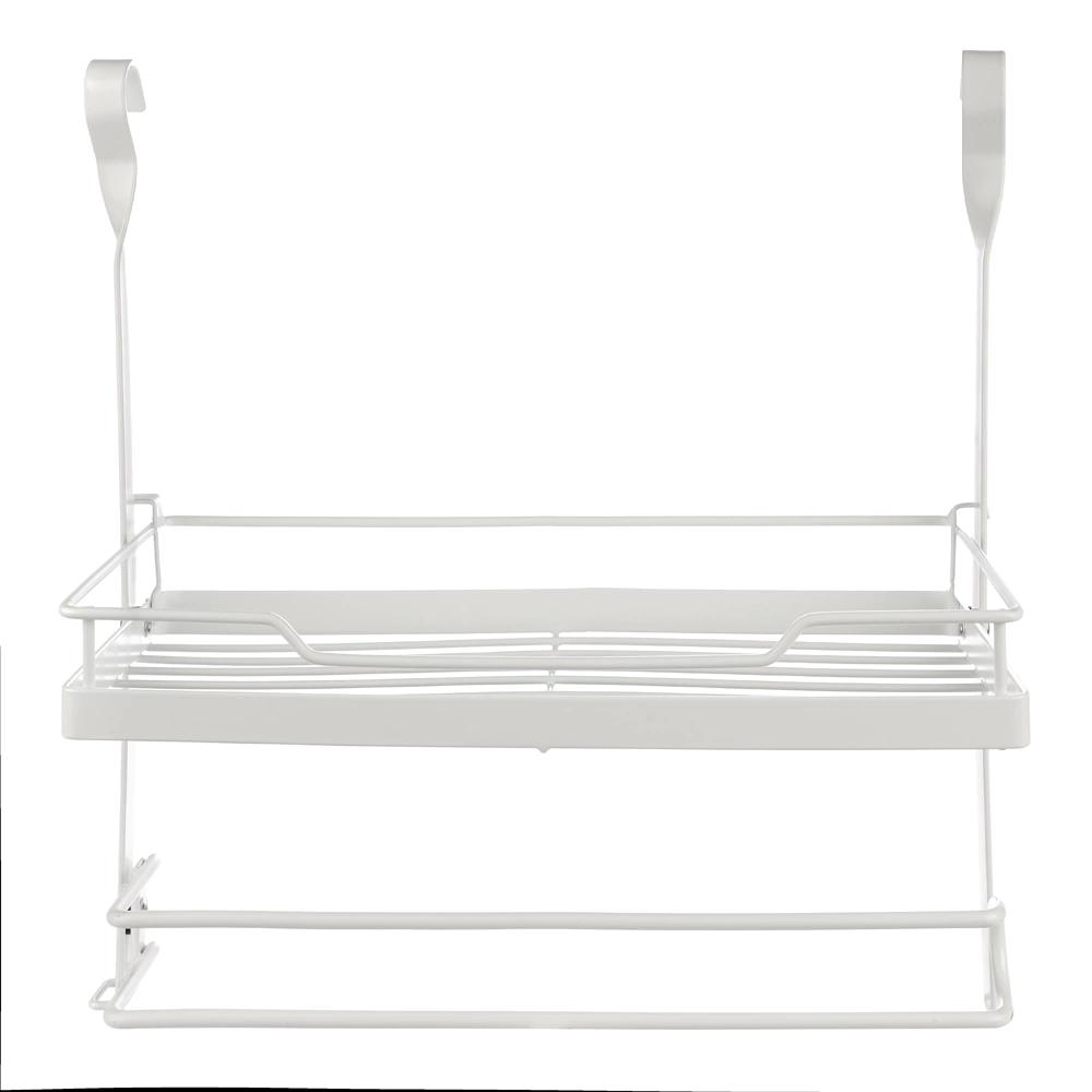 Полка для рейлинга KITRO с держателем для полотенца белая