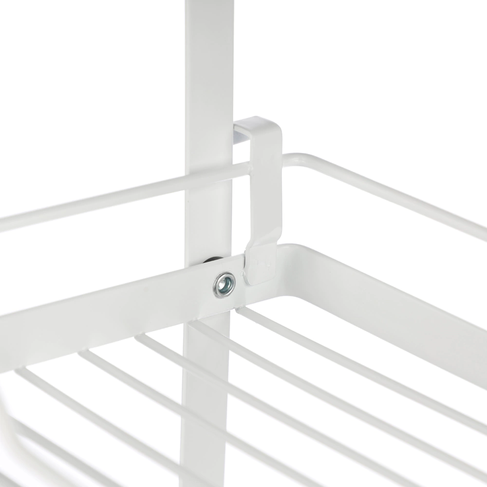 Полка для рейлинга KITRO с держателем для полотенца белая