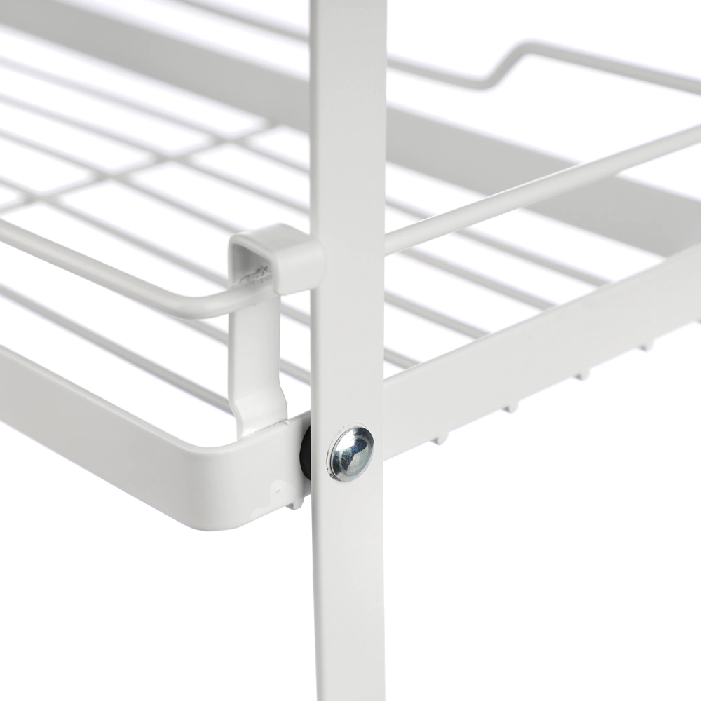 Полка для рейлинга KITRO с держателем для полотенца белая