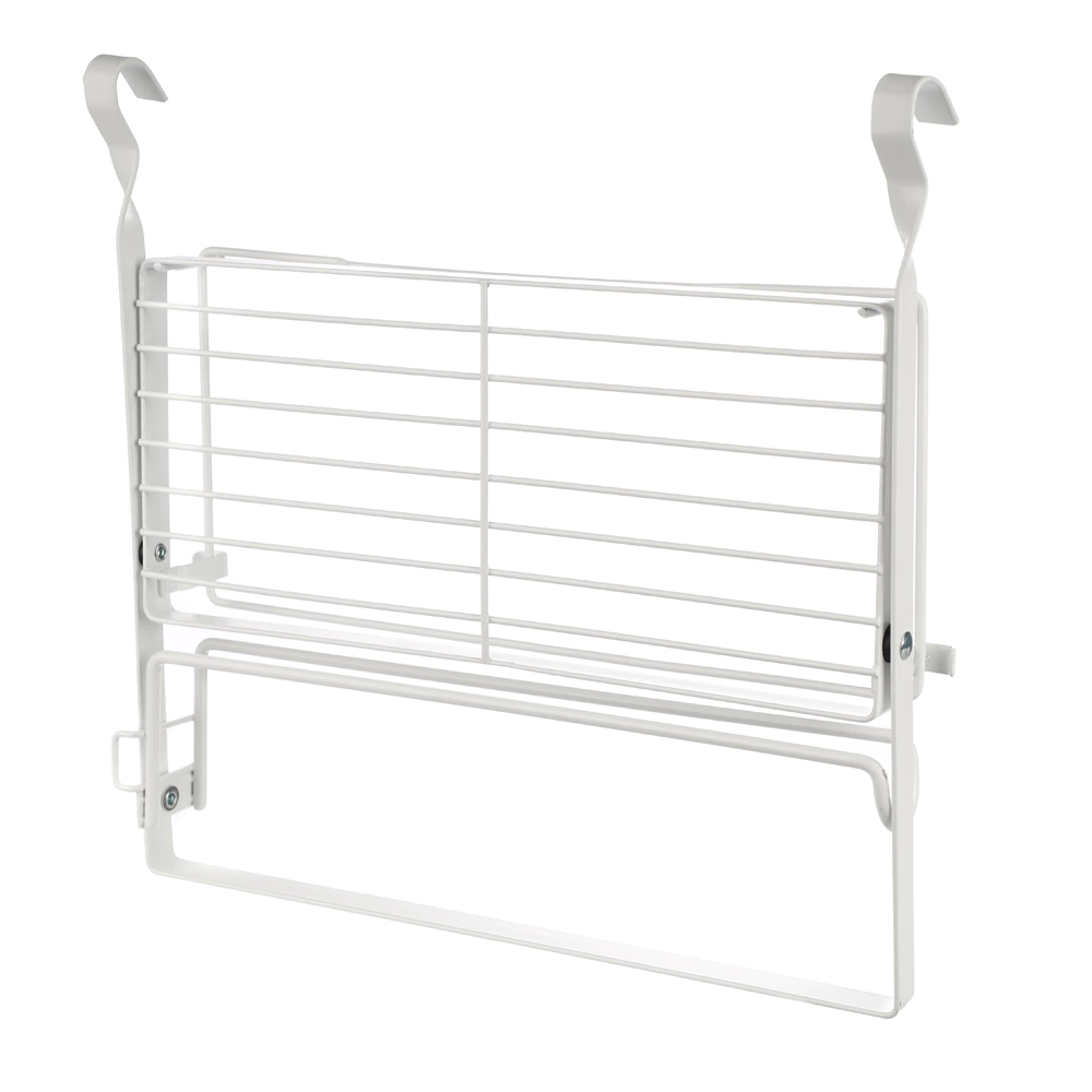 Полка для рейлинга KITRO с держателем для полотенца белая