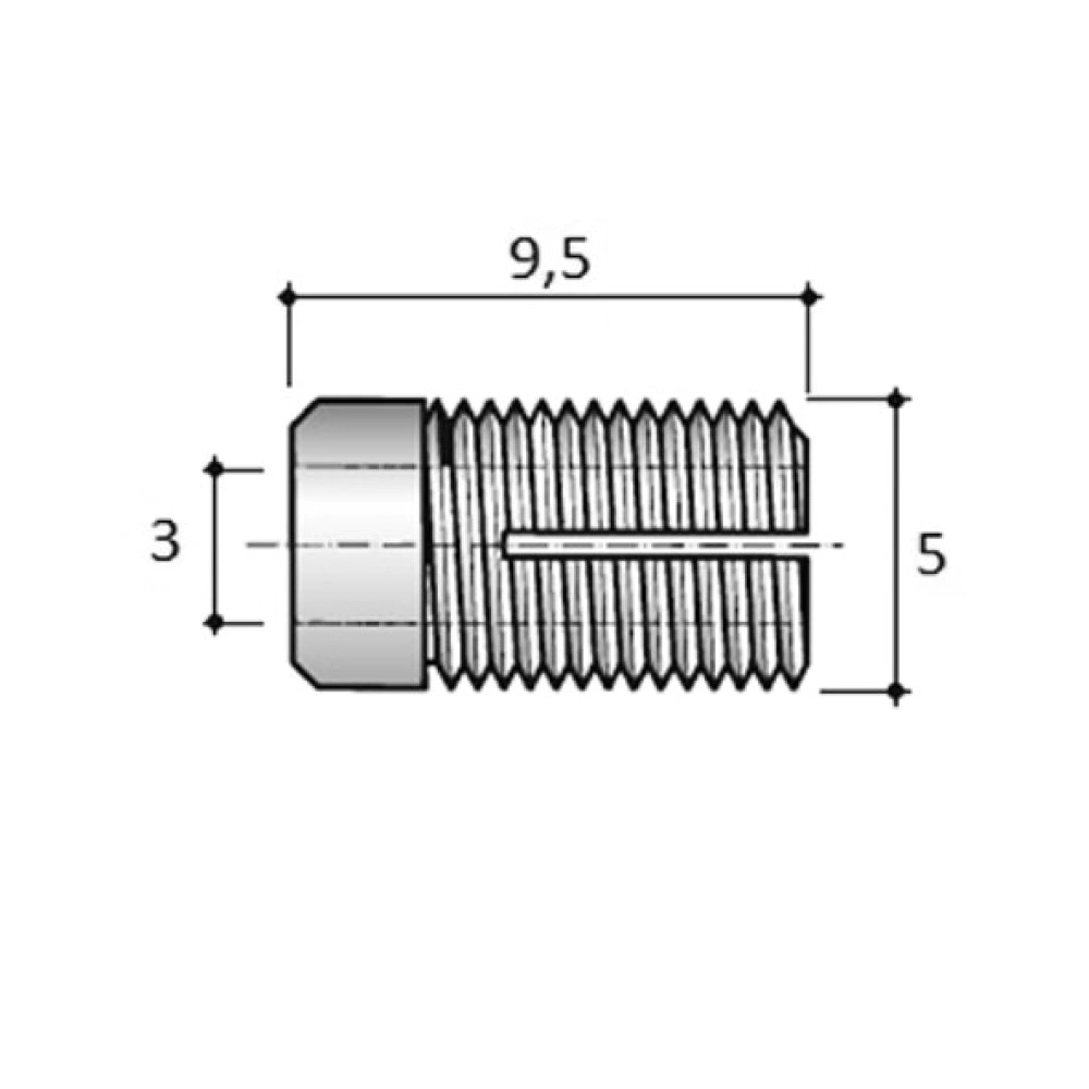 Муфта d5х9,5 мм пластик 20 шт