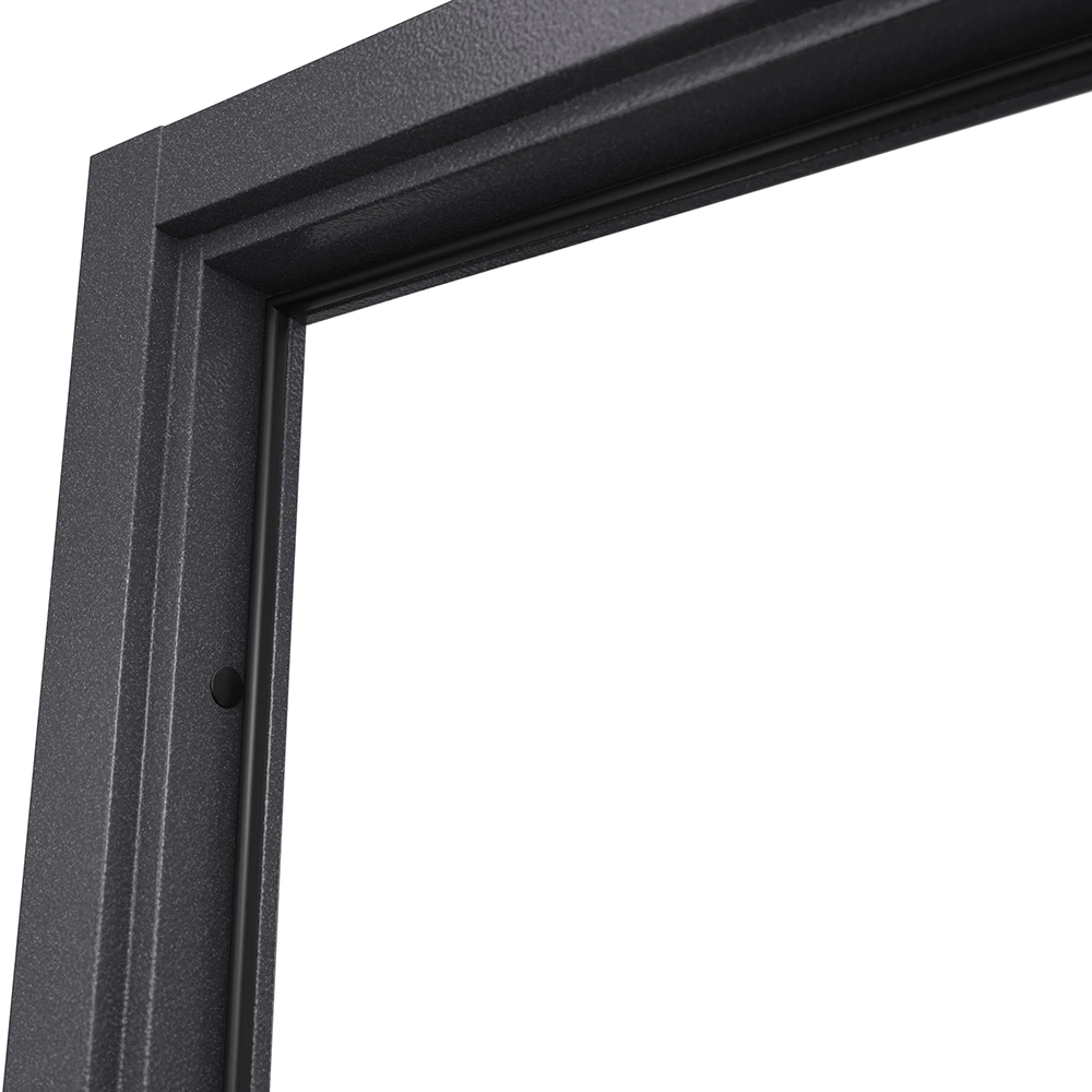 Дверь входная металлическая Грей темно-серый букле/бьянко 2050х860х55 мм левая