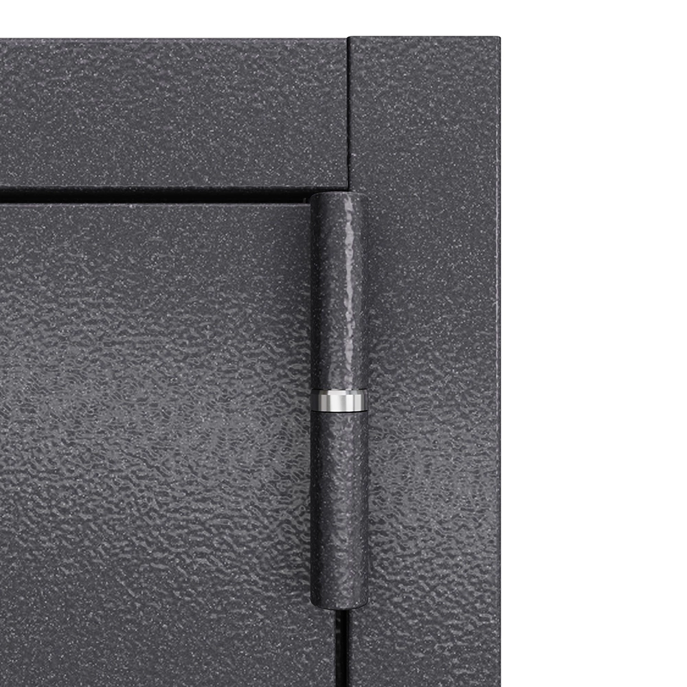 Дверь входная металлическая Грей темно-серый букле/бьянко 2050х860х55 мм левая