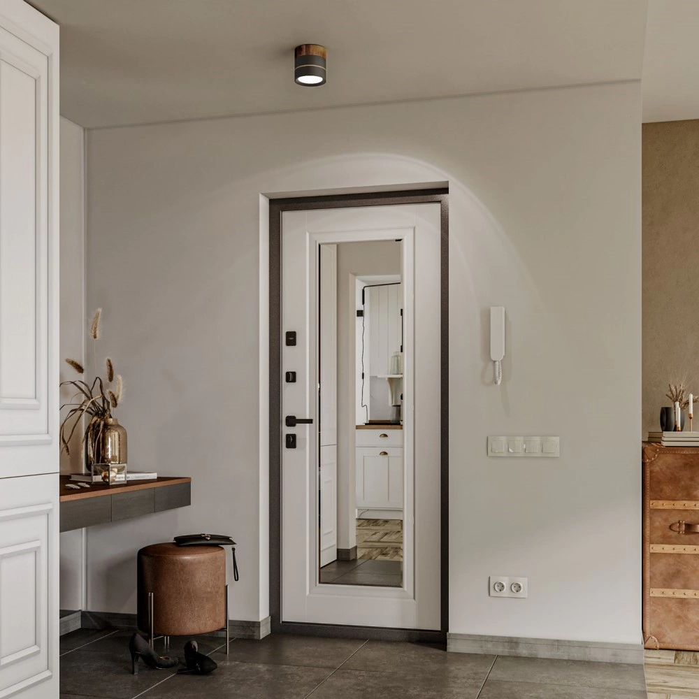 Дверь входная металлическая Пилат Скай Оскуро/КТ белый 2050х950х95 мм левая