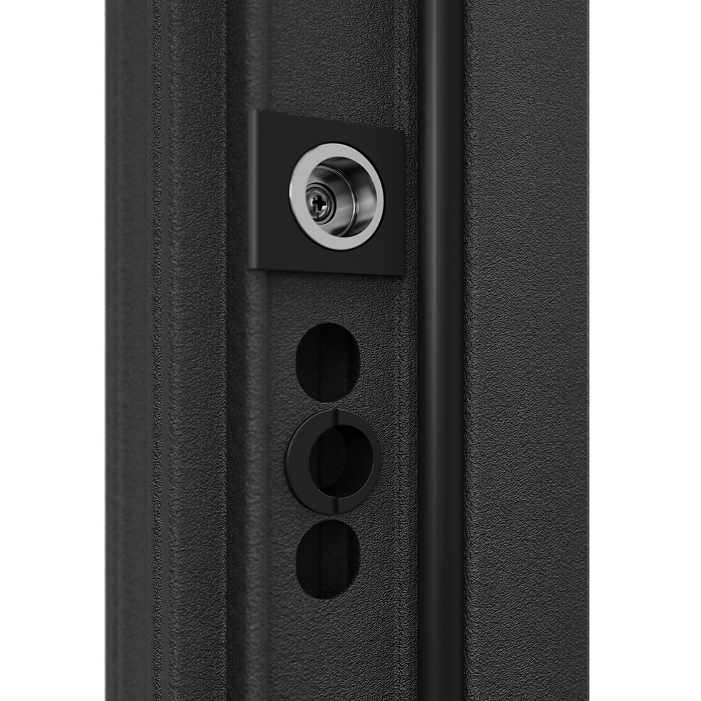 Дверь входная металлическая Аура черный шелк/бьянко 2050х950х74 мм левая