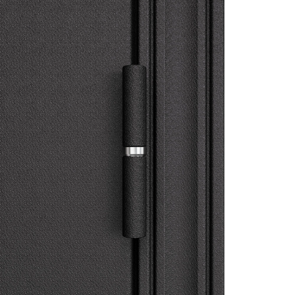 Дверь входная металлическая Аура черный шелк/бьянко 2050х950х74 мм левая