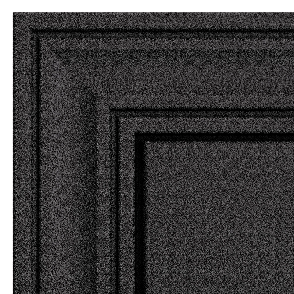 Дверь входная металлическая Аура черный шелк/бьянко 2050х950х74 мм левая